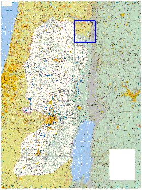 mapa de Cisjordania