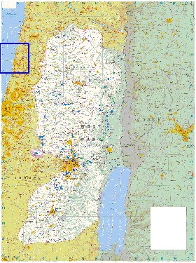 mapa de Cisjordania