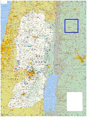 mapa de Cisjordania