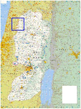 mapa de Cisjordania