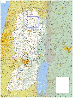 mapa de Cisjordania