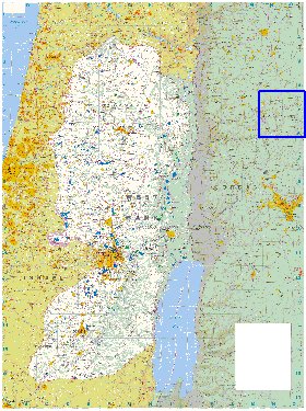 mapa de Cisjordania