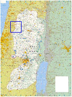 mapa de Cisjordania