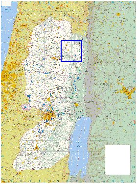 mapa de Cisjordania