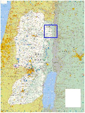 mapa de Cisjordania