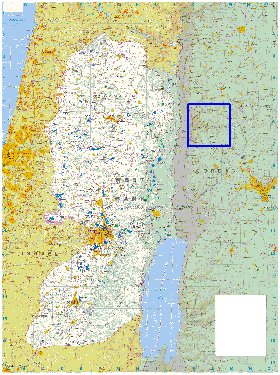 mapa de Cisjordania