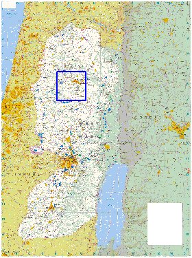 mapa de Cisjordania