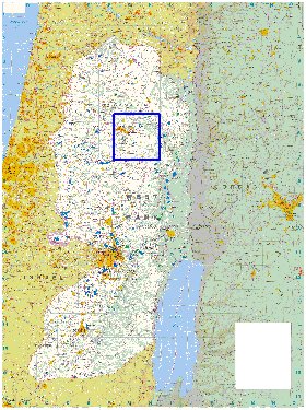 mapa de Cisjordania