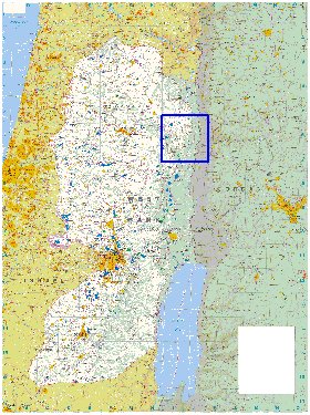 mapa de Cisjordania