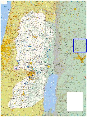 mapa de Cisjordania