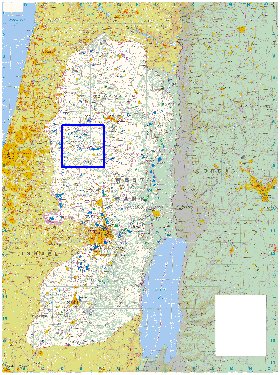 mapa de Cisjordania