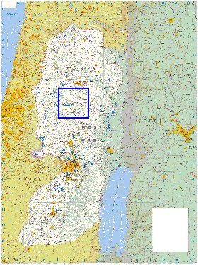 mapa de Cisjordania