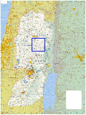 mapa de Cisjordania