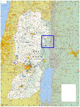 mapa de Cisjordania