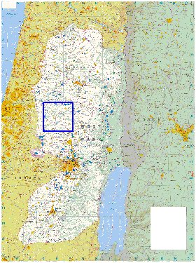 mapa de Cisjordania