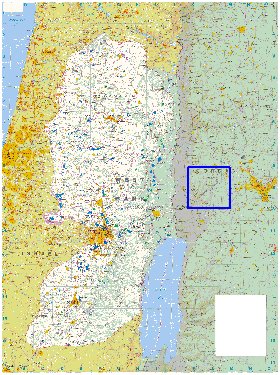 mapa de Cisjordania