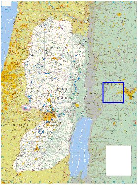 mapa de Cisjordania