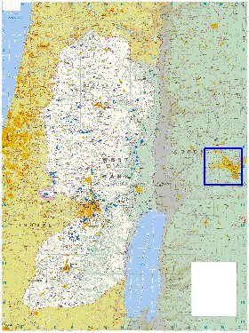 mapa de Cisjordania