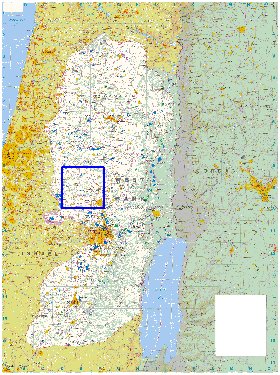 mapa de Cisjordania