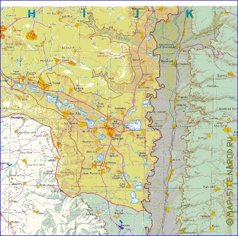 mapa de Cisjordania