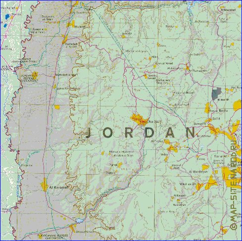 mapa de Cisjordania