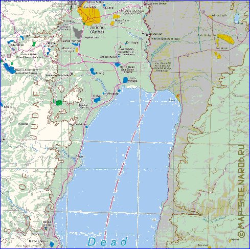 carte de Cisjordanie