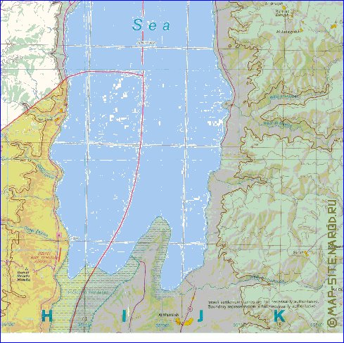 mapa de Cisjordania