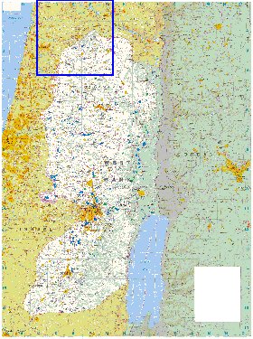 mapa de Cisjordania