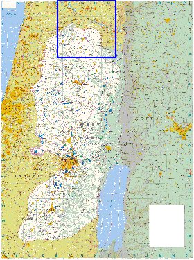 mapa de Cisjordania