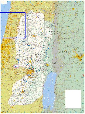 mapa de Cisjordania