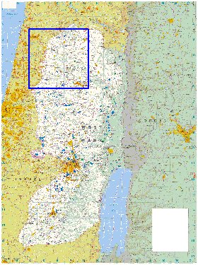 mapa de Cisjordania