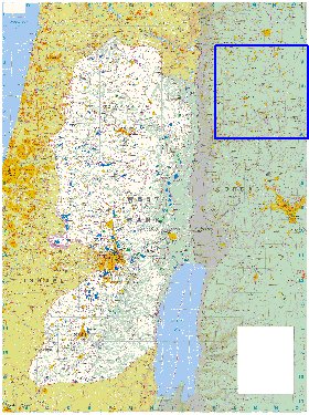 mapa de Cisjordania