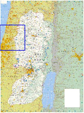 mapa de Cisjordania