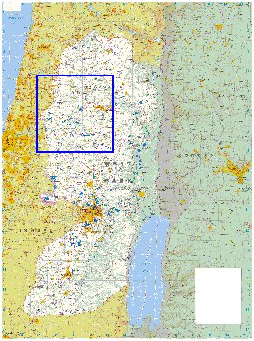 mapa de Cisjordania