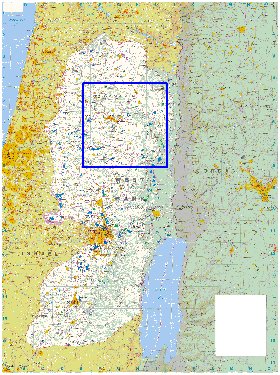 mapa de Cisjordania