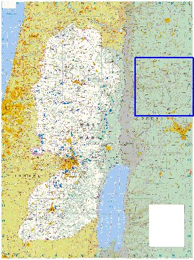 mapa de Cisjordania