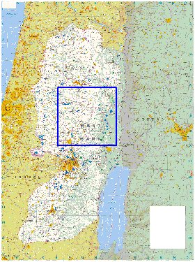 mapa de Cisjordania