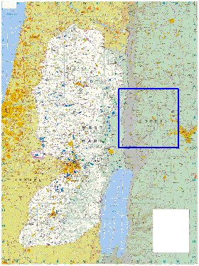 mapa de Cisjordania