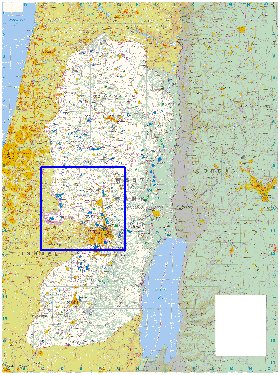 mapa de Cisjordania