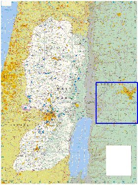 mapa de Cisjordania