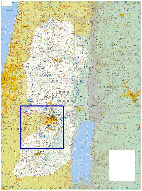 mapa de Cisjordania