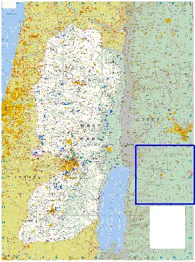 mapa de Cisjordania