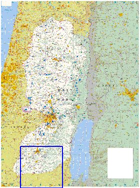 mapa de Cisjordania