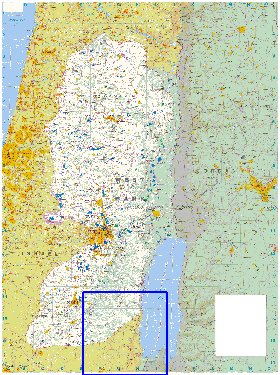 mapa de Cisjordania