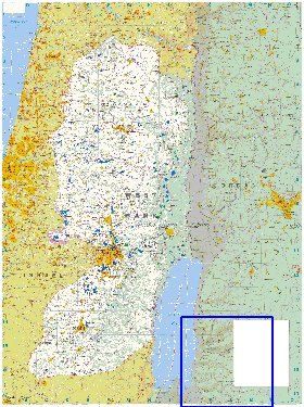 mapa de Cisjordania