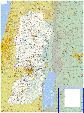 mapa de Cisjordania