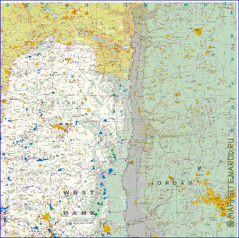 carte de Cisjordanie