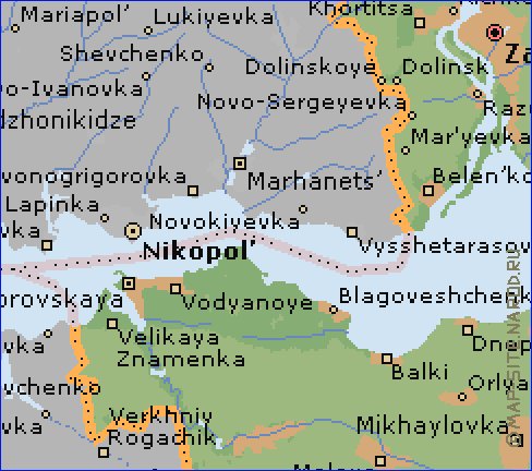 mapa de Zaporizhia em ingles