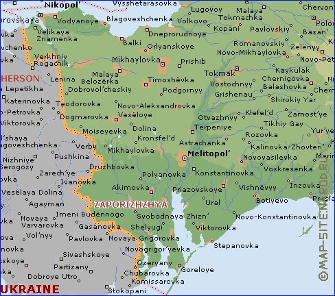 mapa de Zaporizhia em ingles