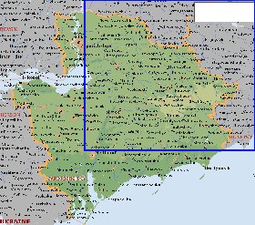 mapa de Zaporizhia em ingles